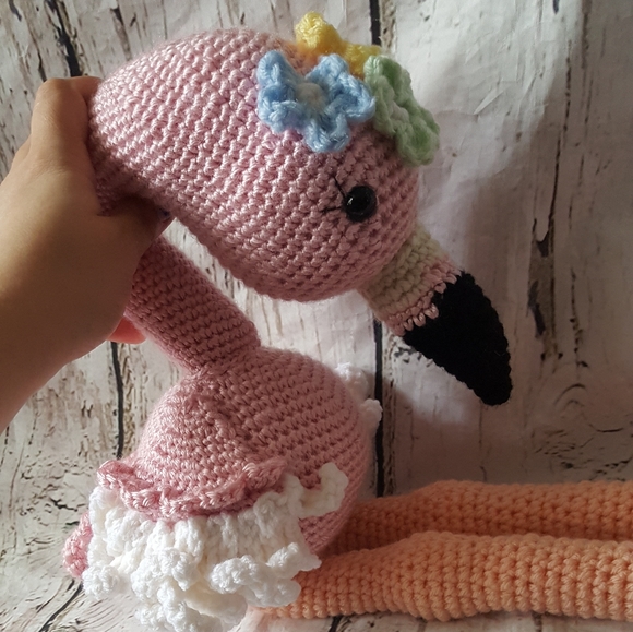 Crochet flamingo doll/amigurumi - Picture 7 of 13